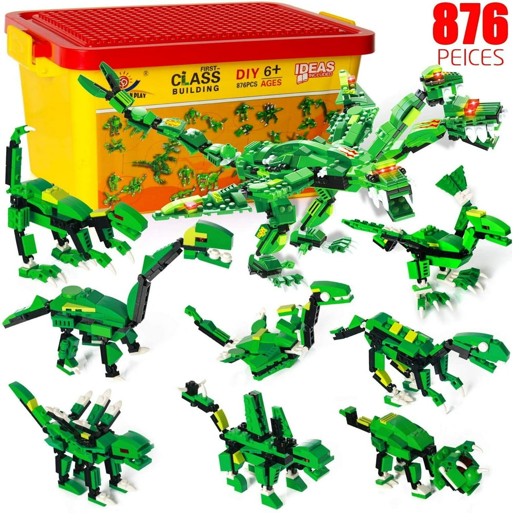 blocks world dinosaurs instructions