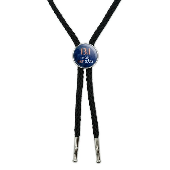 13.1 Half Marathon Half Crazy Running Runner Western Southwest Cowboy Necktie Bow Bolo Tie