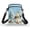 Christmas Snowman and Christmas Tree, variant on HELLHERO Blue Hummingbird and Floral Travel, Outdoor and Daily Use and Double Deck Polyester Women Crossbody Bag Unisex 4.33x1.97x7.09