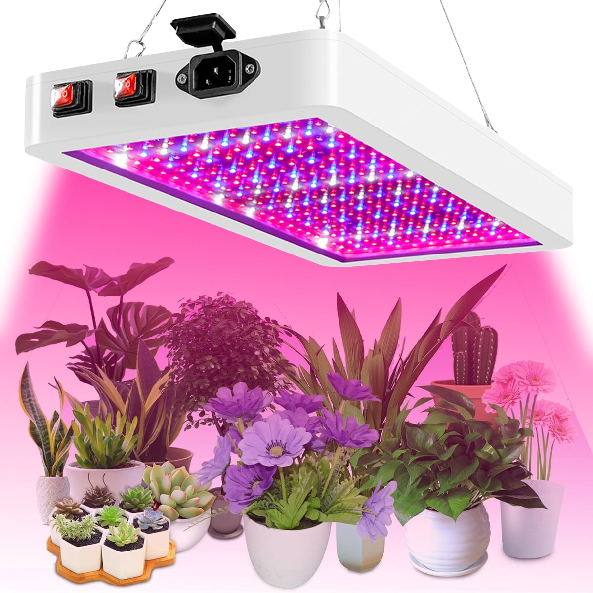 Grow Light Full Spectrum Plant Grow Lamp 216/312LEDs with IR & UV LED, Adjustable Rope Waterproof Anti-leakage for Veg Greenhouse, Micro Greens And Flower Clones,Succulents,Seedlings - Walmart.com