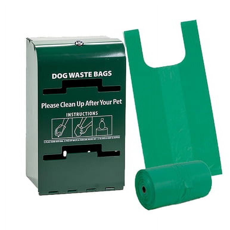 Low Profile Dog Waste Station / Tie-Handle Roll (Green)
