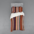 thumbnail image 2 of Ambesonne Abstract Bedding Set 4 Pcs, Vibrant Colors Striped, Queen, Multicolor, 2 of 3