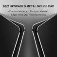 thumbnail image 2 of Almohadilla de ratón de metal de aluminio. Superficie ultrafina antideslizante impermeable de aleación de aluminio y cuero PU. Mouse Pad Control rápido y preciso Feliz Sencillez, 2 of 5