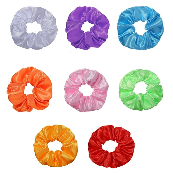 WRITWAA 1Set Assorted Color LED Hair Rings Durable Scrunchy Hair Bands for Daily Use