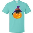 thumbnail image 3 of Inktastic Black Cat, Pumpkin, Cat With Witch Hat, Halloween T-Shirt, 3 of 5