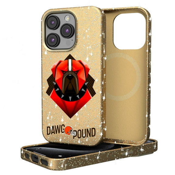 Keyscaper Gold Cleveland Browns 2024 Illustrated Limited Edition Bling iPhone Case