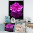 thumbnail image 3 of Designart 'Single Purple Chrysanthemum Flower On Black Reflection' Traditional Framed Art Print, 3 of 4