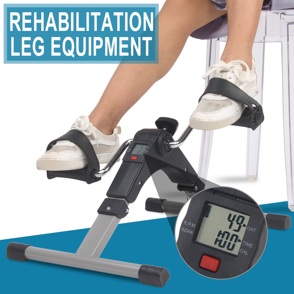 Under Desk Bike Pedal Exerciser Physical Therapy Equipment Leg Hand Exerciser 