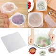 thumbnail image 3 of 4pcs / Set Tapas Elásticas De Silicona Reutilizable Cubierta De Sello De Cocina Para Platos Tazones, 3 of 9