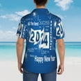 thumbnail image 4 of Kll Men'S Hawaiian Shirt Short Sleeve Button Down Beach Shirts-Happy New Year 2024, 4 of 7