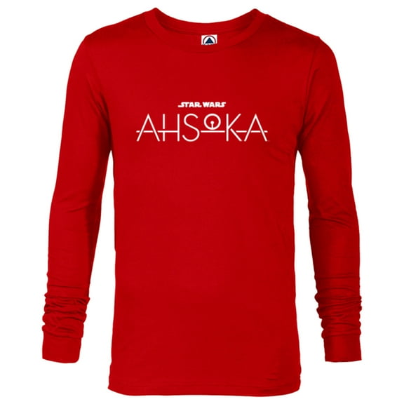 Star Wars Ahsoka Disney Series Logo Ahsoka Tano Disney Plus - Long Sleeve T-Shirt for Men - Customized-New Red