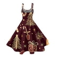 thumbnail image 4 of Abcomgle Christmas Dresses for Girls Glitter Xmas Tree Cami Dresses for Girls Cute Spaghetti Straps A-Line Dress Clothes for Girls Sleeveless Holiday Swing Dresses for Girls, 4 of 5