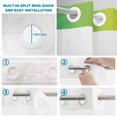 thumbnail image 4 of No Hook Shower Curtain, Blue Green Ombre Shower Curtains for Bathroom with See Through Top Window, Vertical Striped Abstract Art Waterproof & Washable Bath Curtain Long 72"x78", 4 of 9