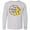AC-Heather Grey, variant on Inktastic My Mimi Loves Me with Sunflower Wreath Long Sleeve Youth T-Shirt