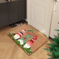 thumbnail image 4 of Christmas Carpets Holiday Mats, Festive Runner Doormat, Durable Rubber Backing, Easy Clean Surface, Red Green Snowflakes Design, For Entryways, Living Rooms, Waterproof Non-Slip, Seasonal Decor,, 4 of 9