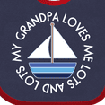 thumbnail image 4 of Inktastic My Grandpa Loves Me Grandson Sailboat Boys Baby Bib, 4 of 4