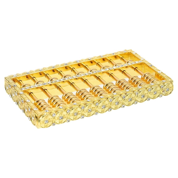 HEANUJJ Abacus For Adults Desk Golden 1Pack 3.5X1.9X0.4In