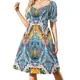 thumbnail image 2 of Vestido de manga corta Tide, ropa de fiesta, vestidos de noche para mujer, vestido femenino, 2 of 8