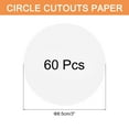thumbnail image 2 of 60 PCS Recortes de Círculo Blanco de 3 Pulgadas para Manualidades de Bricolaje, 2 of 6