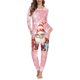 thumbnail image 1 of Pijama de diseño navideño para mujer, ropa de dormir informal de manga larga, conjunto de dos piezas, ropa de casa cómoda y elegante, estampado a pedido, 1 of 4
