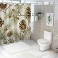 thumbnail image 7 of Fenyluxe Pine Cones Branches Pretty Shower Curtain 100% Polyester Fiber Bathroom Decor Washable with Hooks 69x72, 7 of 7