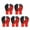 Red, variant on Pack of 5 Nonslip Work Gloves Latex Coated Breathable Gloves Enhanced Grip Suitable for Mechanics Construction Workers