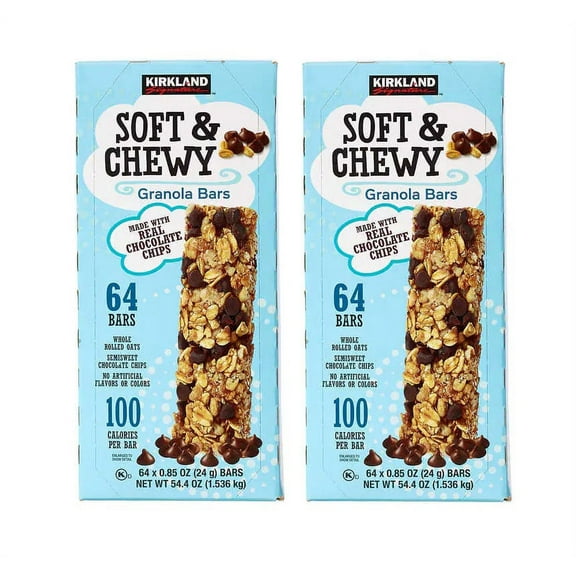 Kirkland Signature Soft & Chewy Granola Bars, 0.85 oz, 64-count 2PK