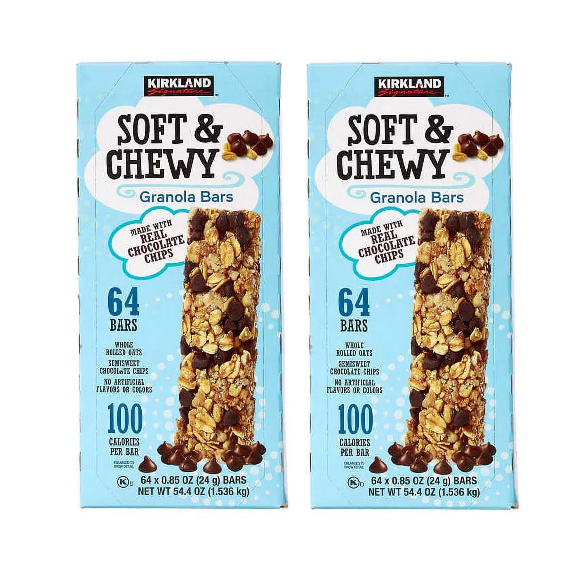 Kirkland Signature Soft & Chewy Granola Bars 0.85 oz 64-count 2PK