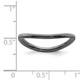 thumbnail image 5 of 925 Sterling Silver Stackable Black-plated Wave Ring Eternity Band Size 6, 5 of 6