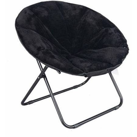Mainstays Folding Plush Saucer Chair, Multiple Colors