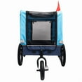 thumbnail image 3 of 2-in-1 Bike & Pull-Behind Pet Trailer – Convertible Dog/Cat Carrier with Detachable Bike Hitch & Built-in Towing Handle – All-Terrain Wheels for Cycling and Hand-Pulled Transport, Orange and Black, 3 of 15