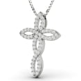 thumbnail image 2 of 1.00ctw Natural Diamond Infinity Cross Pendant Necklace in 10k White Gold (1.00ctw, G-H, I2-I3), 2 of 4