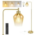 thumbnail image 3 of Industrial Floor Lamp, Modern Standing Lamps with LED Bulb,Foot Pedal Switch, 3000K Warm White Ambiant Lighting Decorative Tall Floor Lamp for Living Room Bedroom, 3 of 9