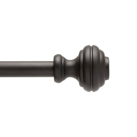 Mainstays 48 84 Cedric Adjule Decorative Curtain Rod 1 2 Mainstays 48 84 Cedric Adjule Decorative Curtain Rod 1 2 Diameter Black