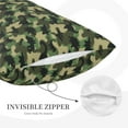 thumbnail image 3 of JUNZAN Camouflage Dinosaur Pillow Cases Standard Size, with Envelope Closure Bed Pillow Cases(without pillow core),20"x30" inches, 3 of 5