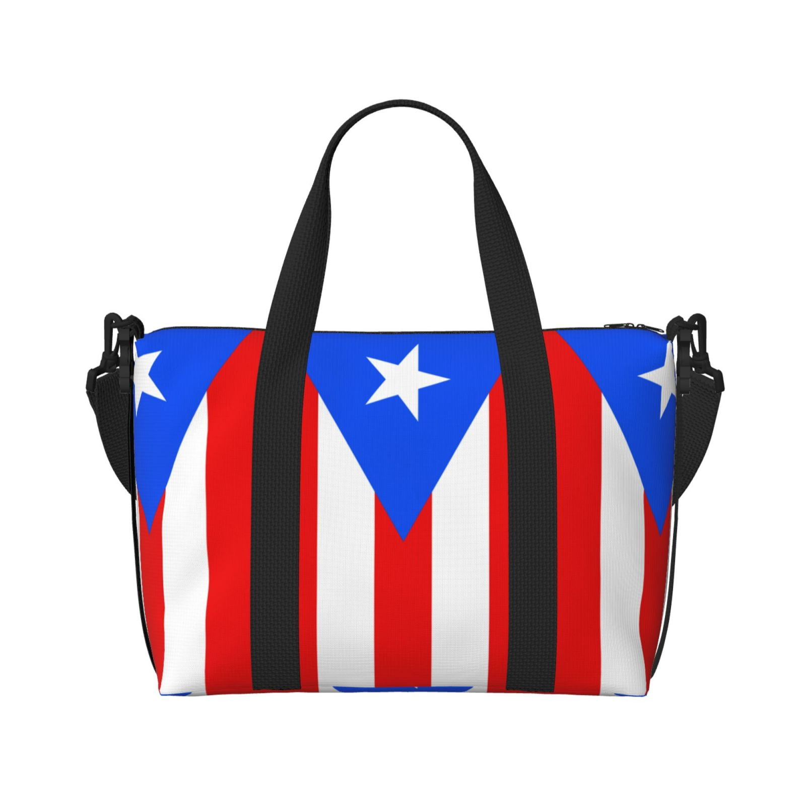 Women Men Pr Puerto Rico-Flag Gym Duffel Bag Travel Carry On Weekender Overnight Tote Personal Item Bag