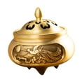 thumbnail image 4 of Mini quemador de incienso, soporte para quemador de incienso de cobre, elegante soporte para incienso de base plana para sala de té, yoga, dormitorio, Estilo B, 4 of 9