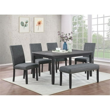 Coaster Barlow 6-piece Rectangular Wood Dining Set Gray and Black