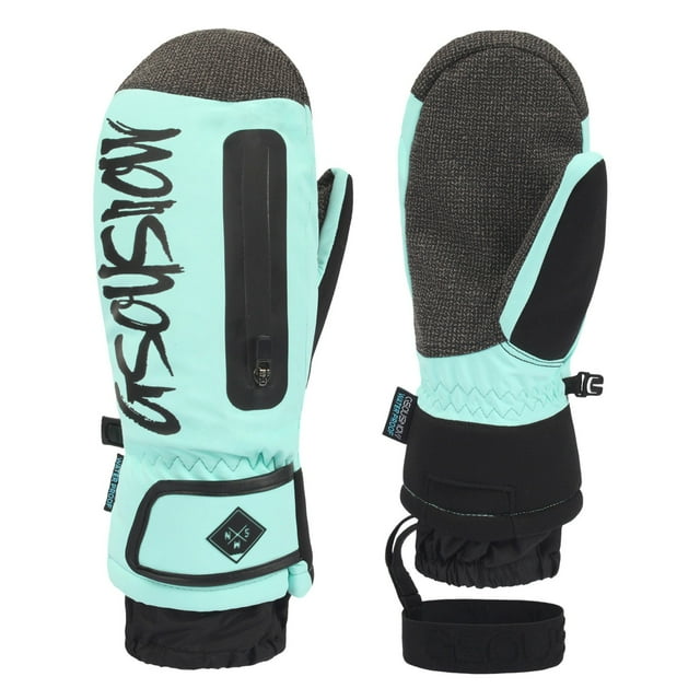 Fgnfyis Ski Gloves with Built-In Wrist Protection Water for Snowboarding and Ski Sports Blue