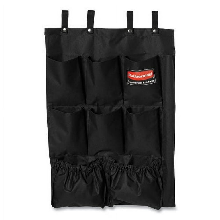 Fabric 9-Pocket Cart Organizer, 19.75 x 1.5 x 28, Black Fabric 9-Pocket Cart Organizer, 19.75 x 1.5 x 28, Black