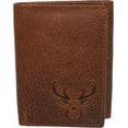 thumbnail image 6 of Deer Men's RFID Blocking Real Leather Bifold Trifold Wallet Trifold, 6 of 8