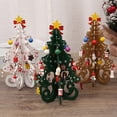 thumbnail image 5 of Adorno de árbol de Navidad de madera hecho a mano: 1 adorno navideño de mesa 3D con accesorios para colgar, regalo de decoración festiva, 5 of 5