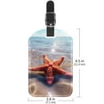 thumbnail image 6 of Square 2Pack PU Leather Starfish Cruise Luggage Tag with Privacy Cover and Name ID Tag for Travel Handbags Backpacks Luggage Tags, 6 of 6