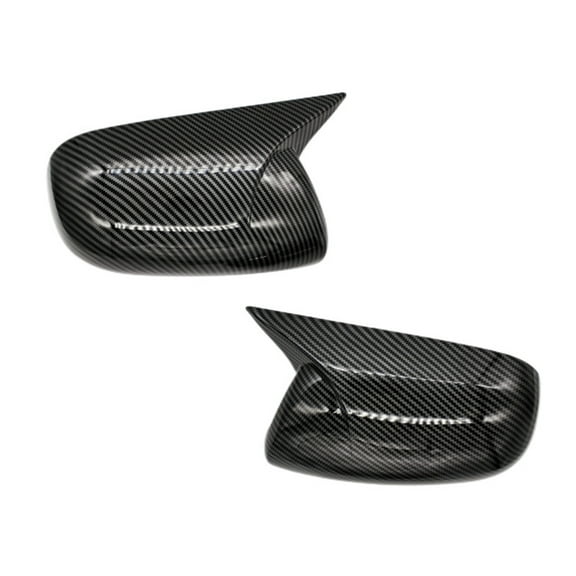 Furulu 2x Carbon Fiber Look Rearview Mirror Cap Cover Trim For Toyota Corolla 2007-2013
