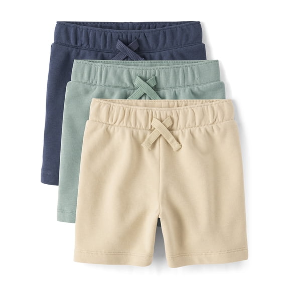 The Children's Place Baby & Toddler Boys Pull On French Terry Short, 3-Pack, Sizes 6M-5T