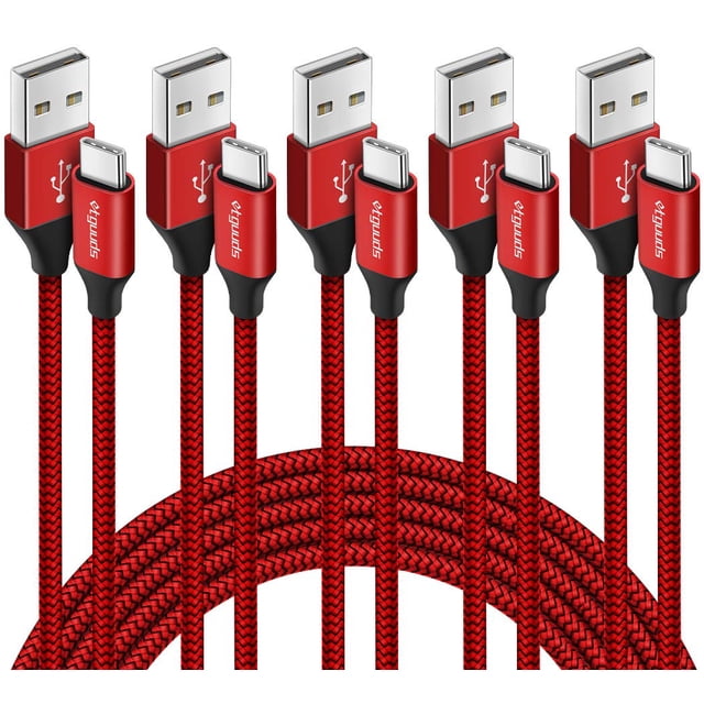 Cable USB-A a USB-C etguuds, paquete de 5, carga rápida