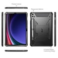 thumbnail image 5 of Fintie Shockproof Case for Samsung Galaxy Tab S10 Plus 2024/ S9 Plus/ S9 FE Plus 12.4 Inch 2023, Tuatara Rugged Unibody Hybrid Full Protective Bumper Kickstand Cover Built-in Screen Protector, Black, 5 of 11