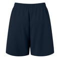 thumbnail image 4 of vigerkar Sweat Shorts for Women High Waisted Pull On Side Zip Casual Lounge Cotton Summer Athleisure Shorts with Pockets Navy, XXL, 4 of 6