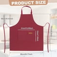 thumbnail image 2 of AOWOO Adjustable Apron For Men Women, Striped Kitchen Apron, 2 Pack Cotton Polyester Bib Apron, Cooking Apron With 2 Pockets for Bbq, Baking Restaurant, 2 of 7