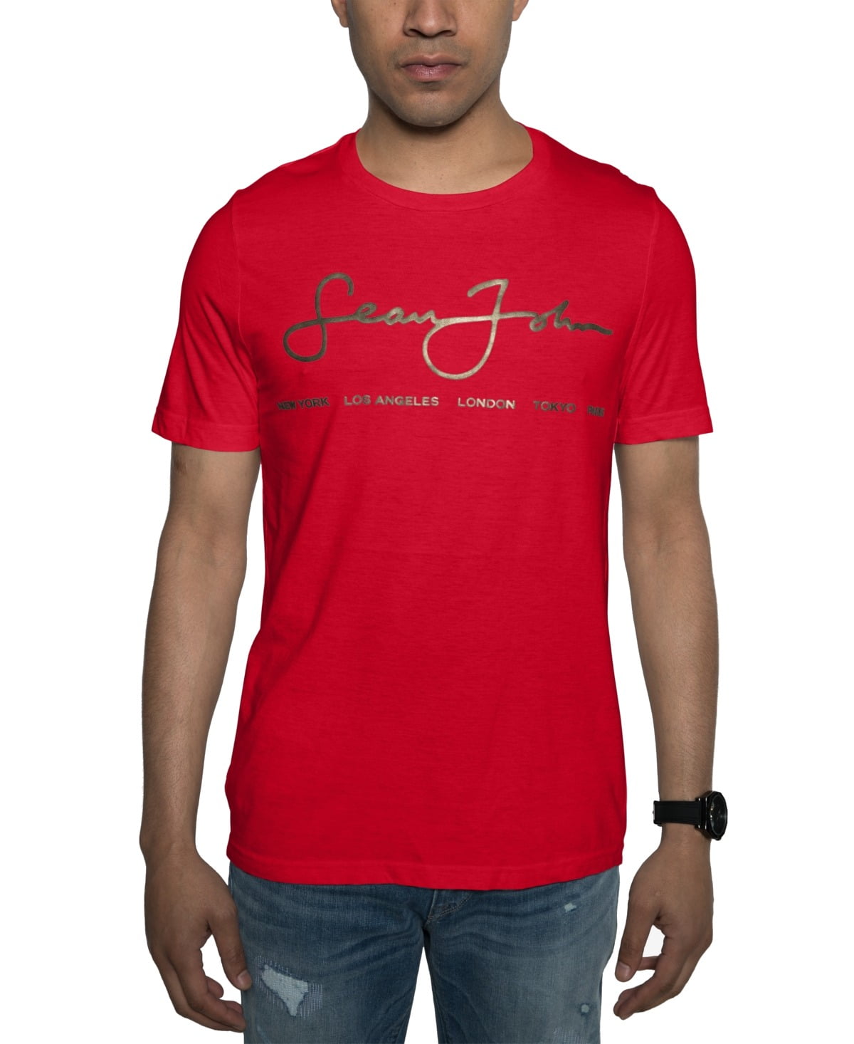Sean John Mens Tee Shirt Logo Graphic Print Crewneck 3XL